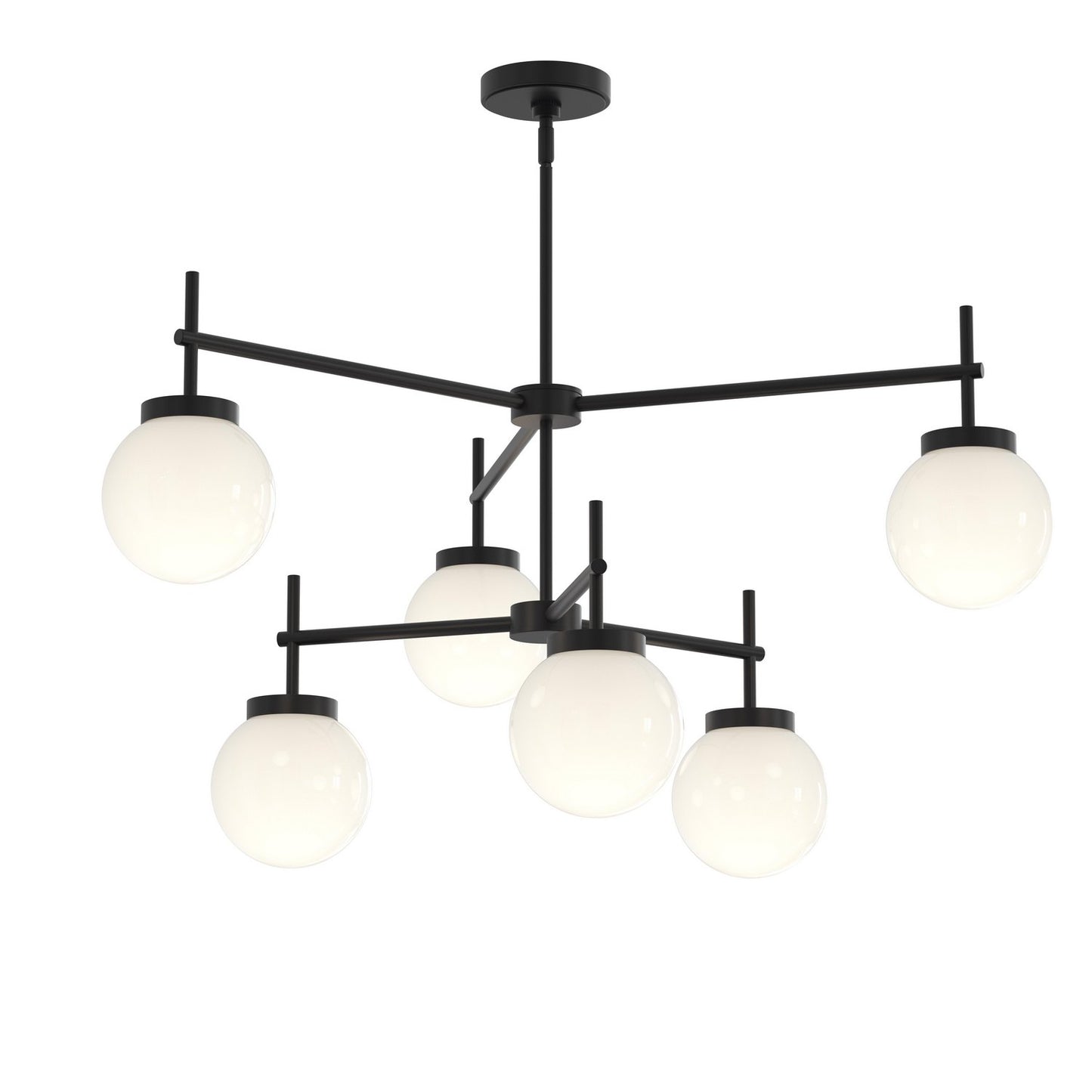 Rigsby Six Light Chandelier in Matte Black