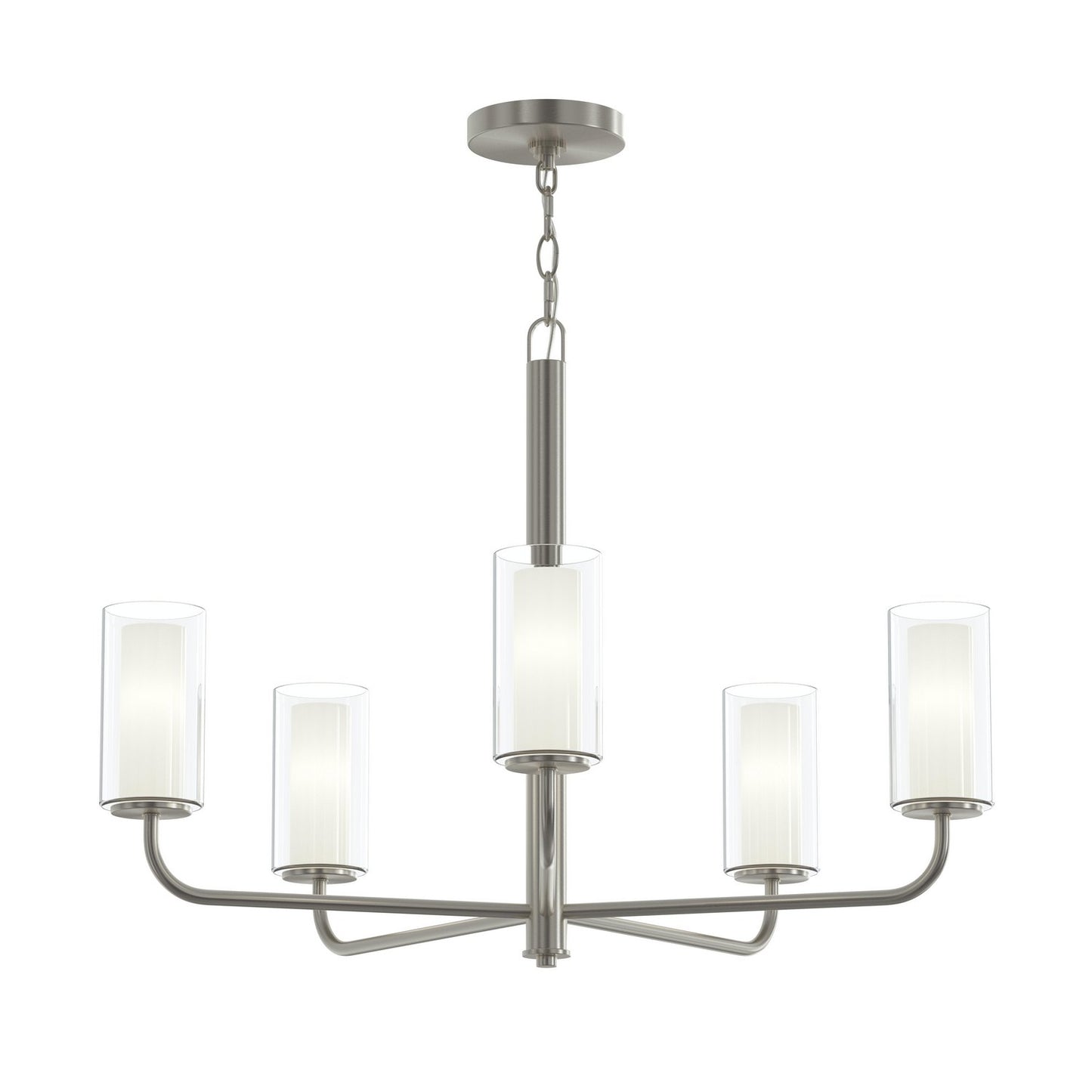 Mack Five Light Chandelier in Brushed Nickel