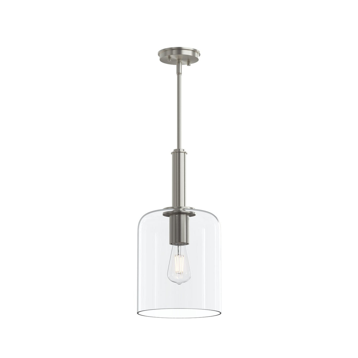 Reines One Light Pendant in Brushed Nickel
