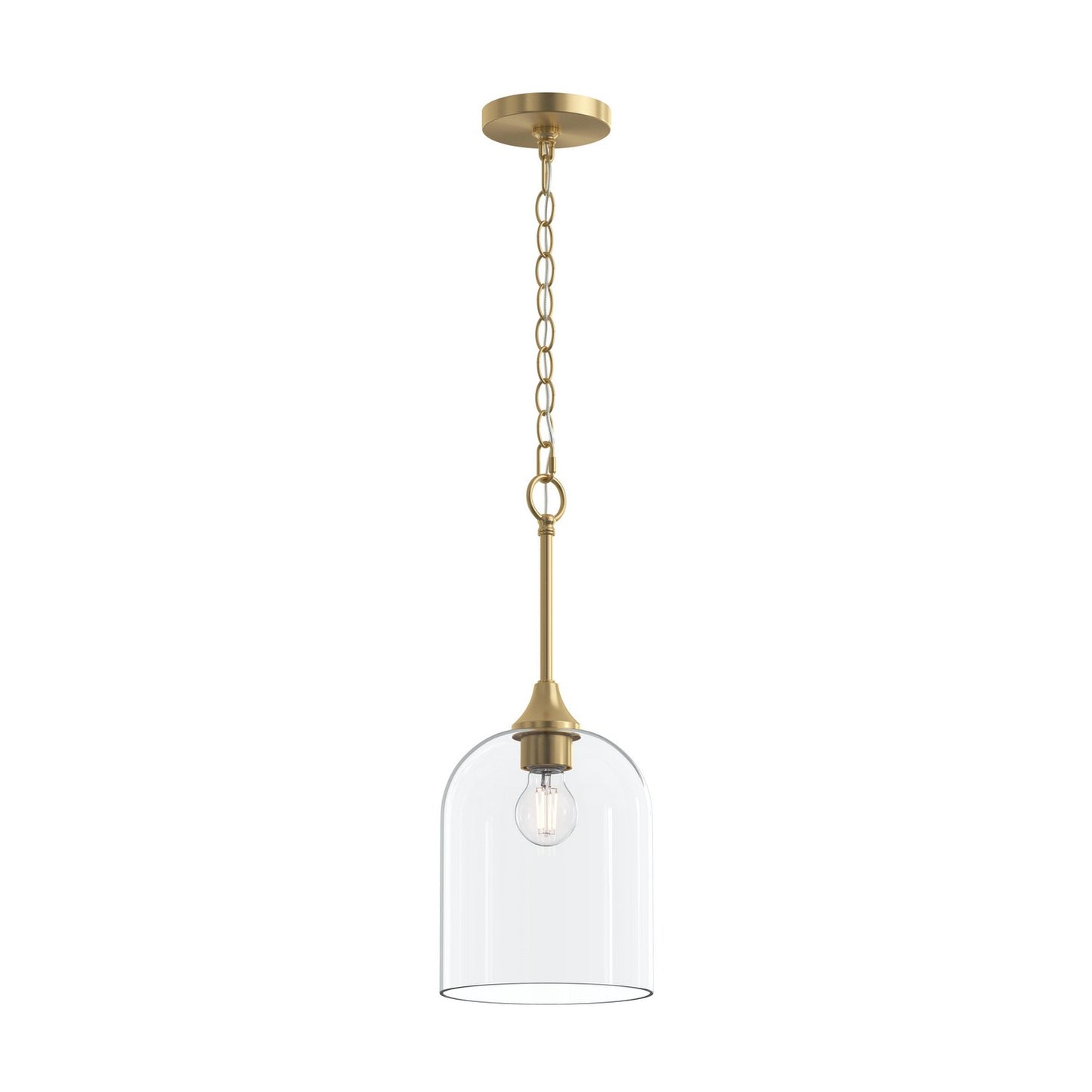 Ilia One Light Pendant in Brushed Gold