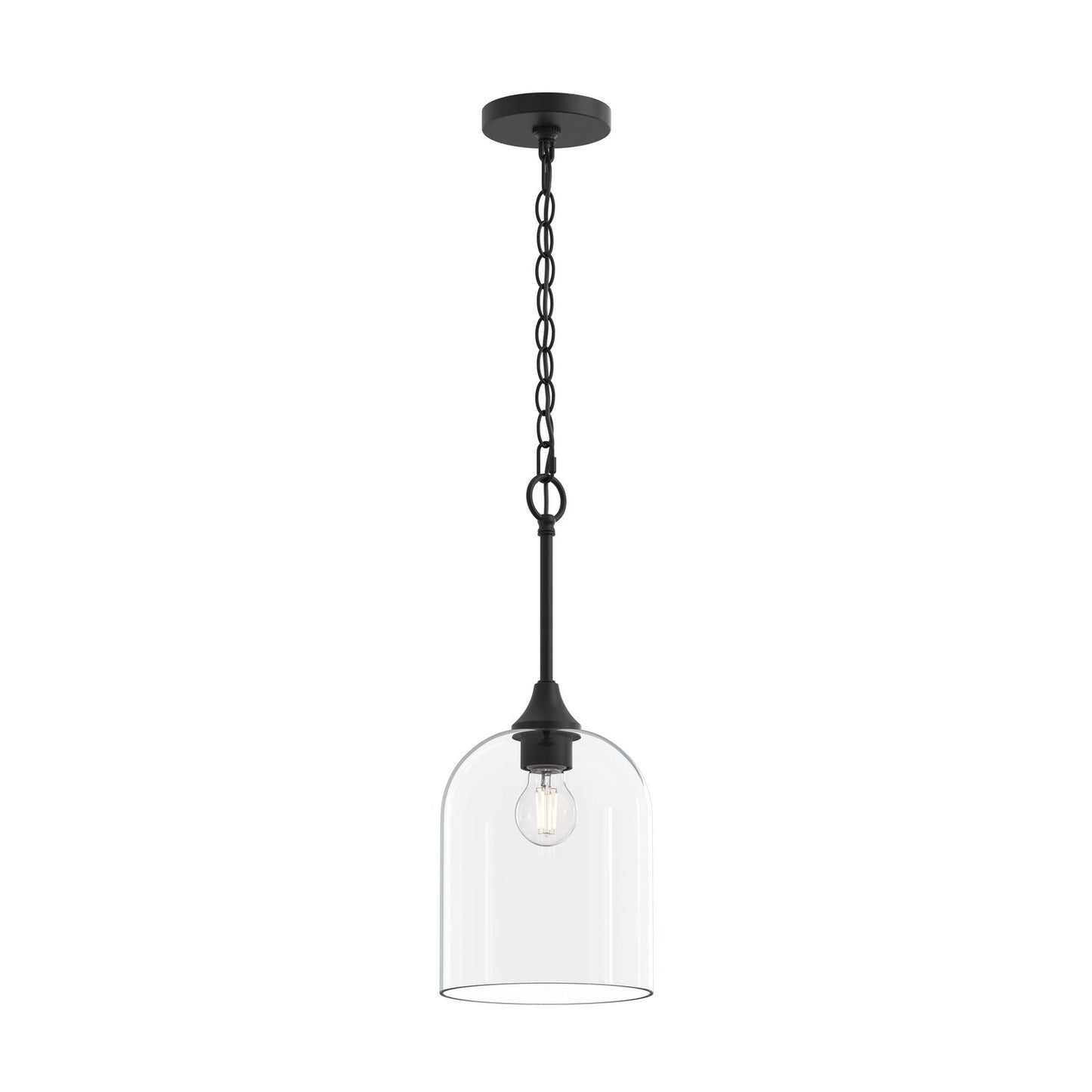 Ilia One Light Pendant in Matte Black