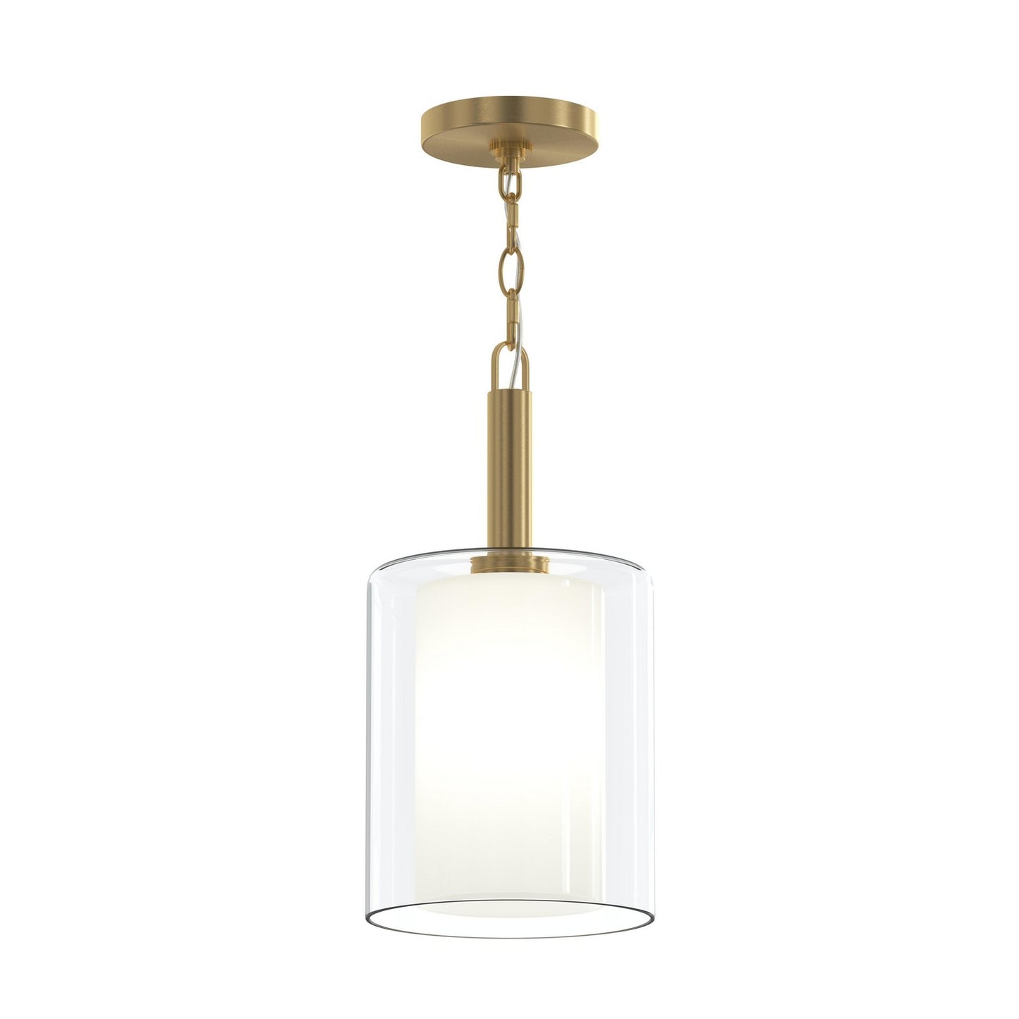 Mack One Light Pendant in Brushed Gold