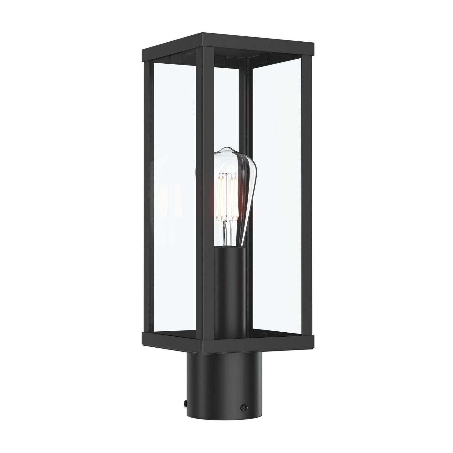 Ryle One Light Outdoor Post Mount in Matte Black
