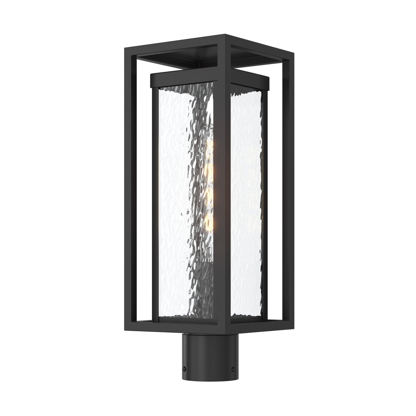 Shaw One Light Outdoor Post Mount in Textured Black