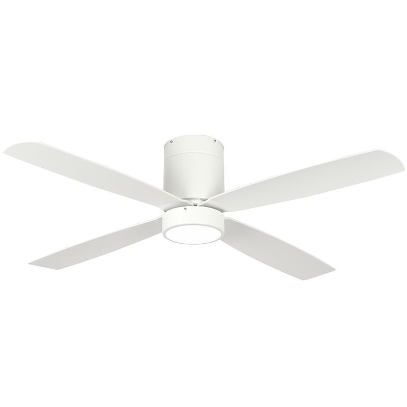 52"Ceiling Fan in White And White