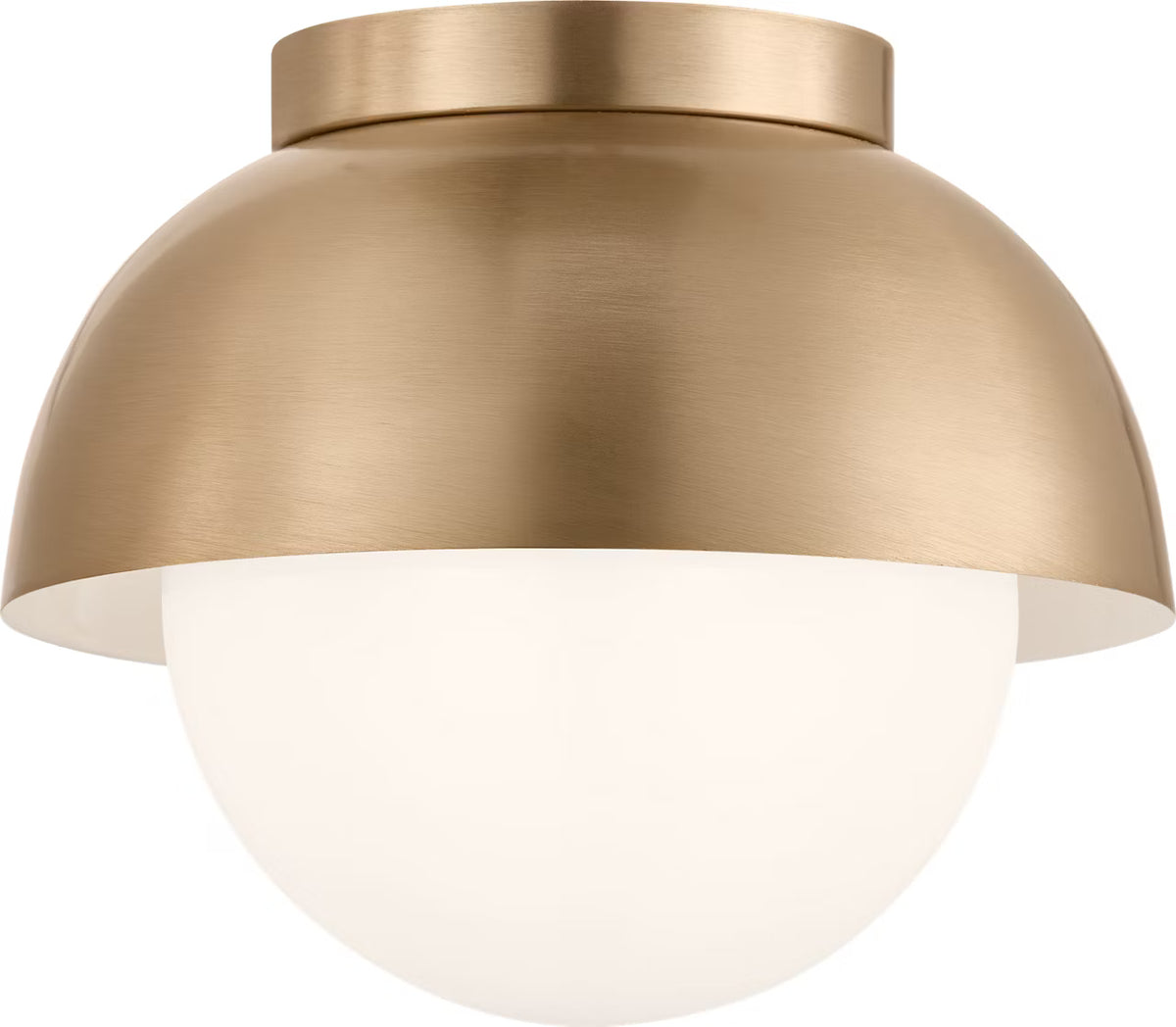 Hyde One Light Flush Mount in Satin Brass