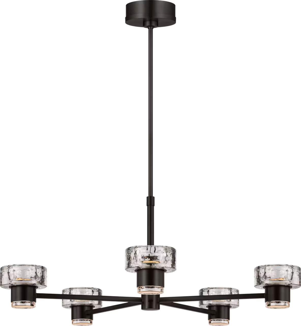 Holsted LED Chandelier in Aged Iron