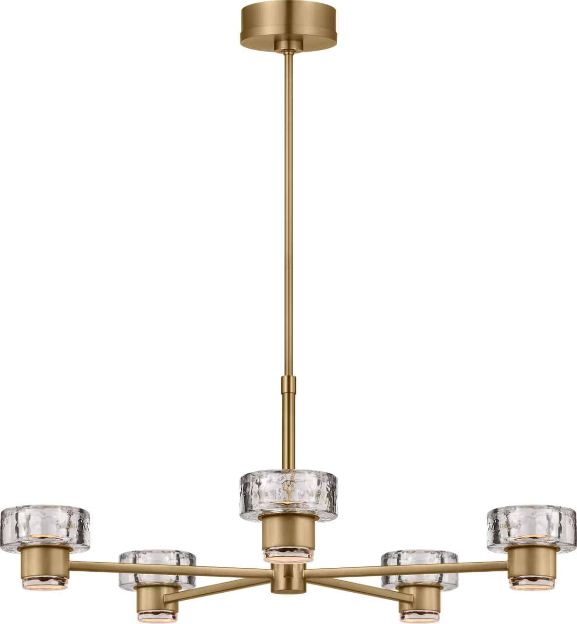 Holsted LED Chandelier in Estate Brass