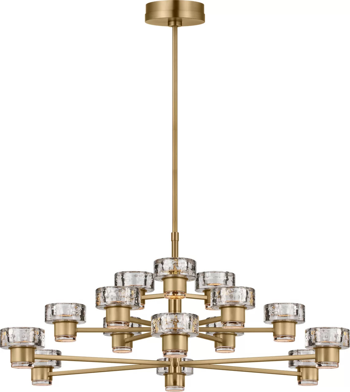Holsted LED Chandelier in Estate Brass