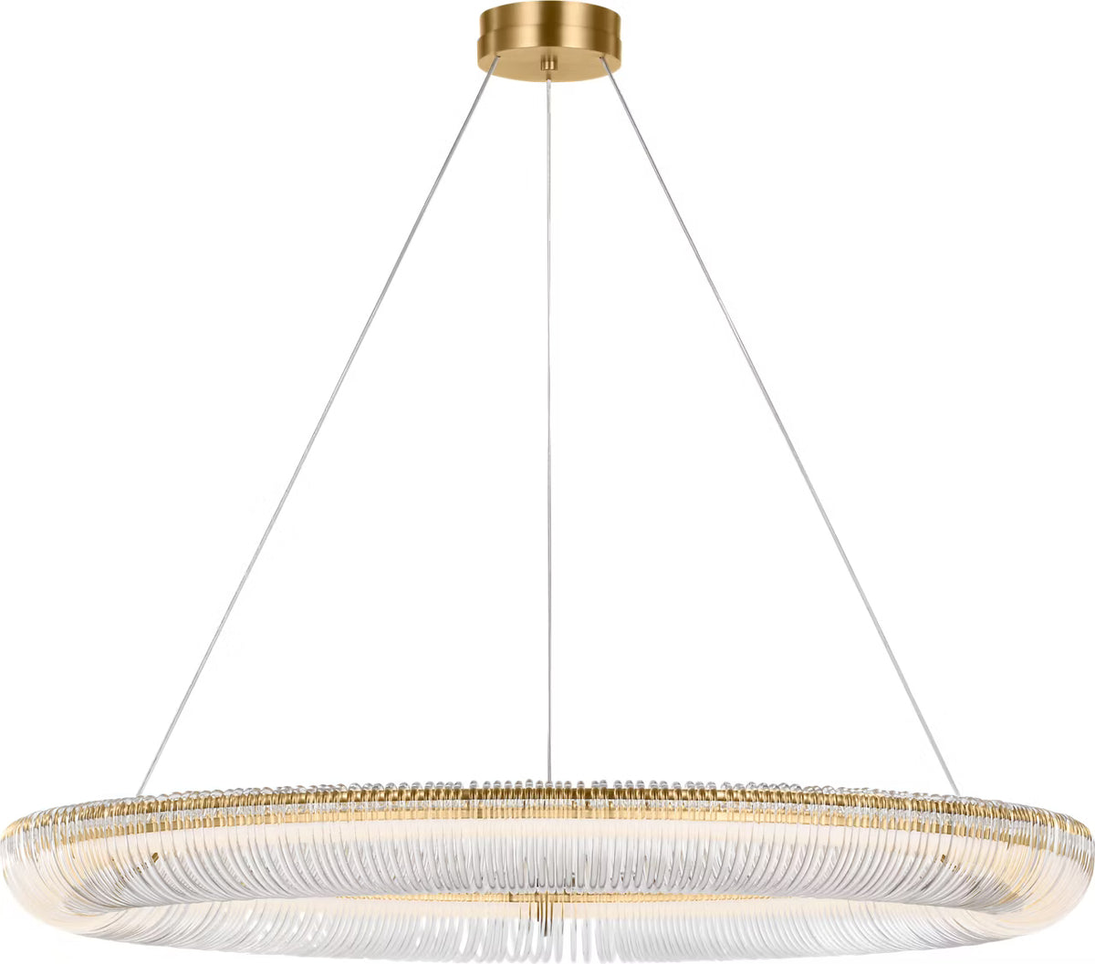 Pierce LED Chandelier in Burnished Brass