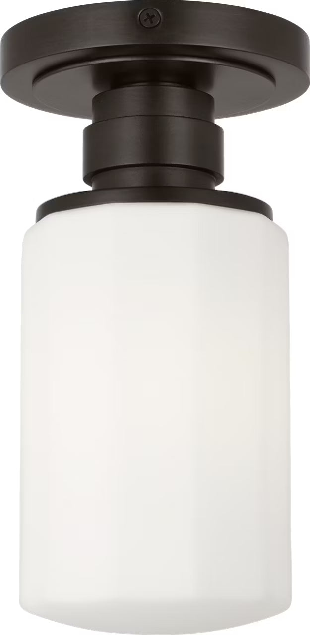Fairfax One Light Flush Mount in Aged Iron