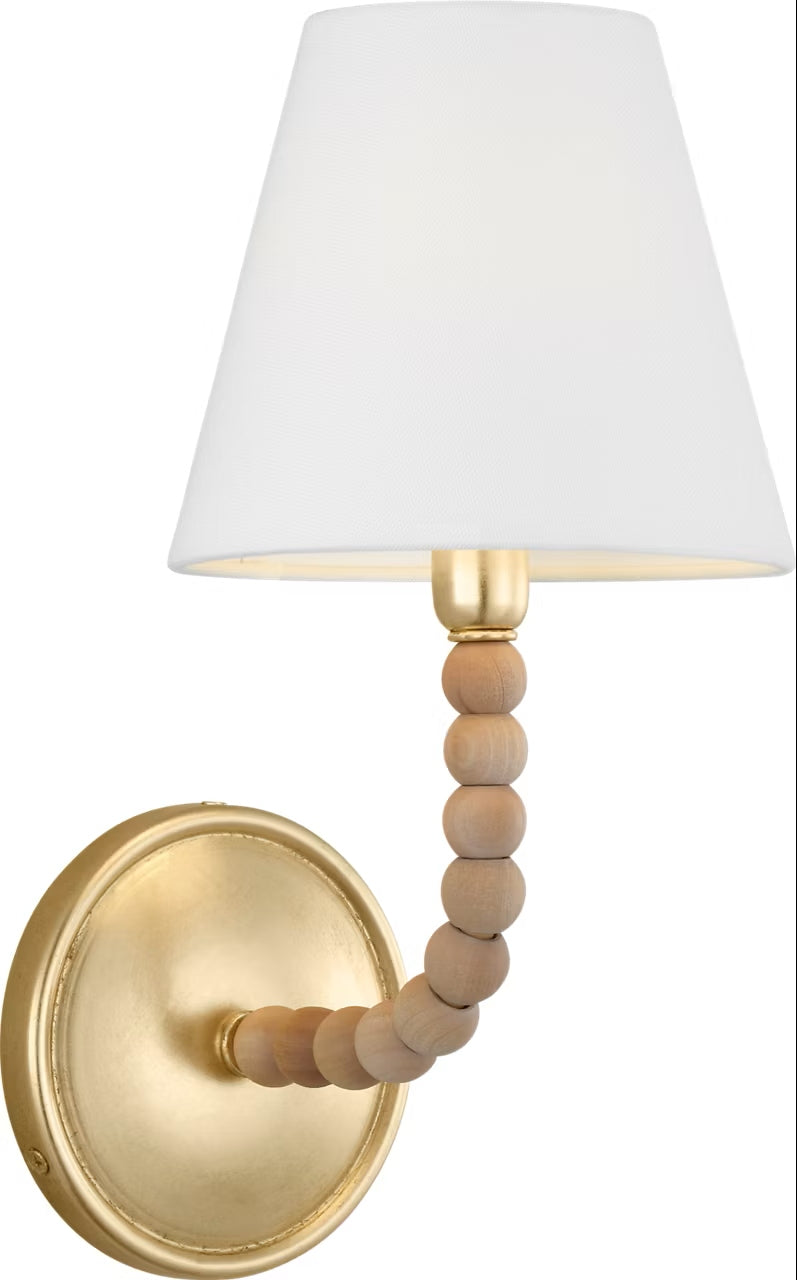Fiona One Light Wall Sconce in Gild