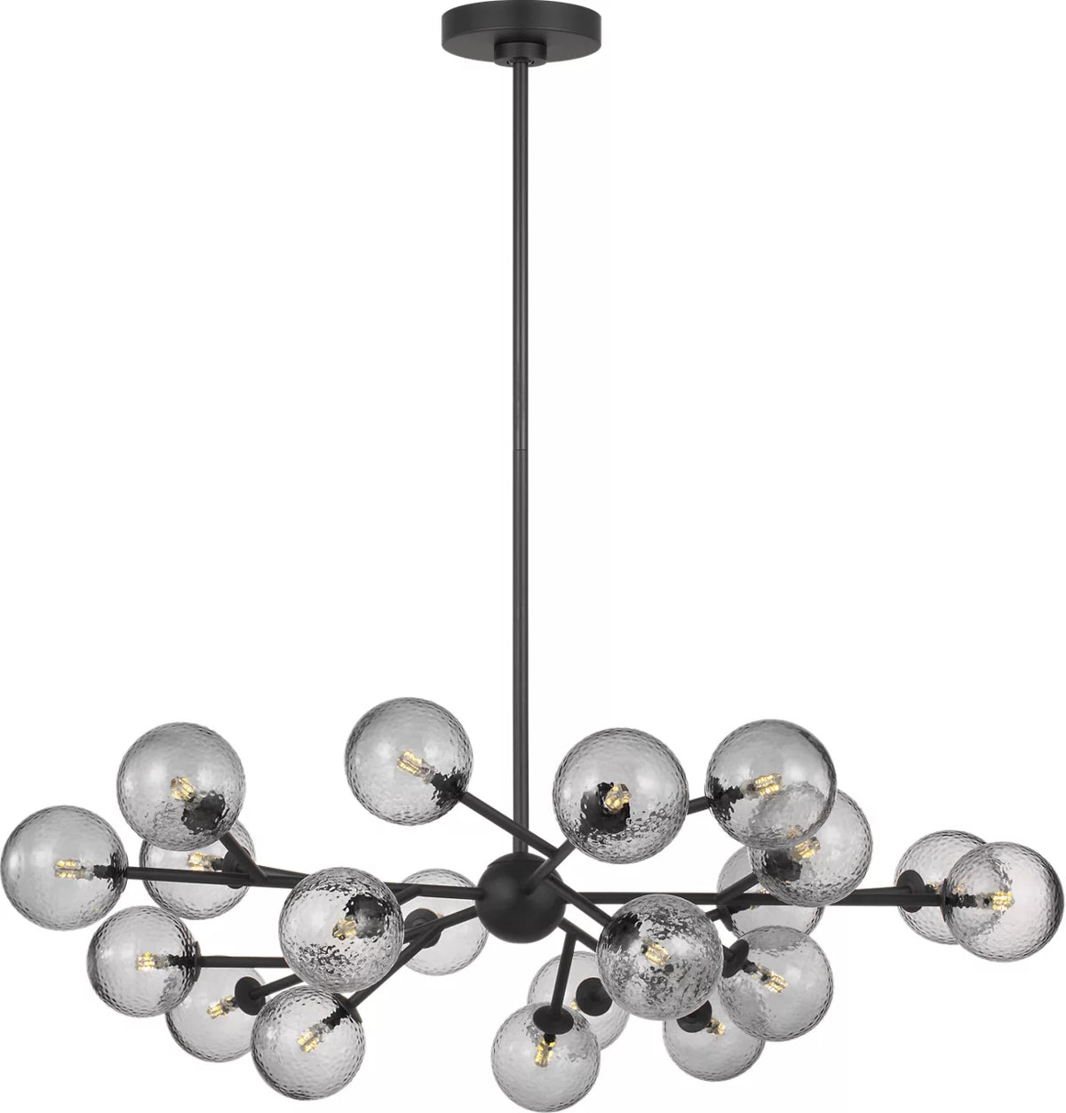 Atticus 20 Light Chandelier in Midnight Black