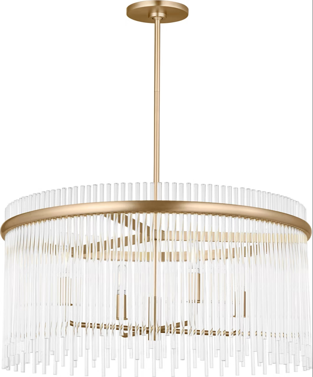 Finley Four Light Chandelier in Satin Brass