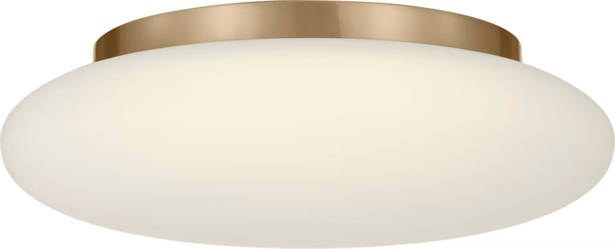 Amir LED Flush Mount in Satin Brass