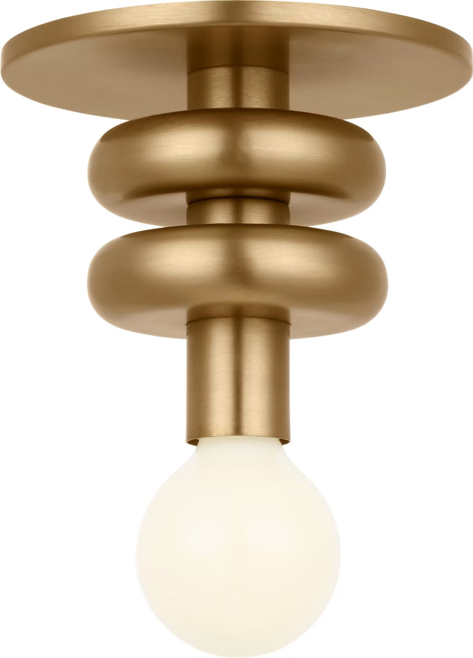 Malcolm One Light Solitaire in Satin Brass
