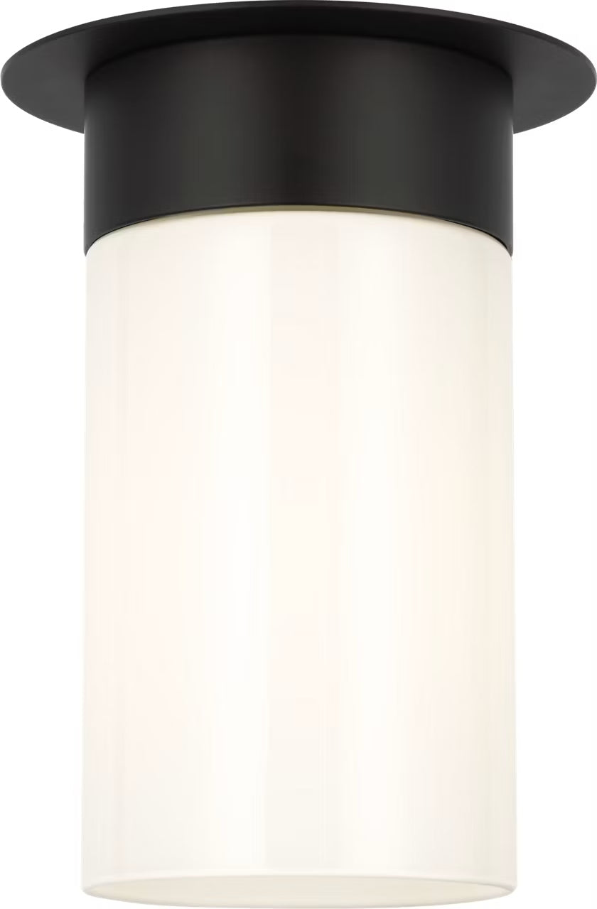 Archer One Light Flush Mount in Midnight Black
