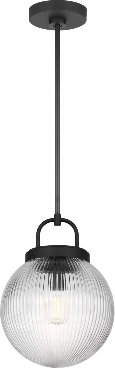 Preston One Light Pendant in Midnight Black