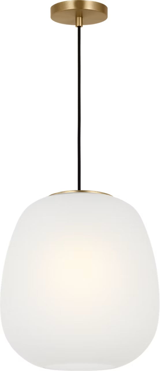 Nico One Light Pendant in Satin Brass