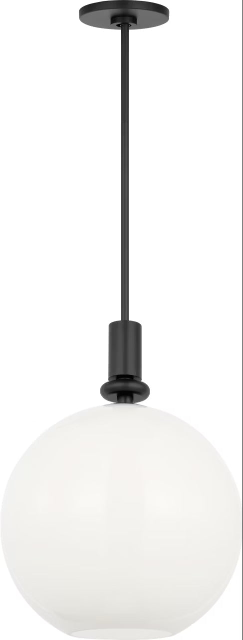 Malcolm One Light Pendant in Midnight Black