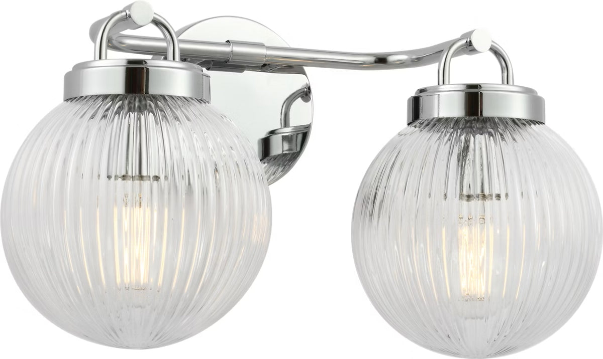 Preston Two Light Vanity in Chrome