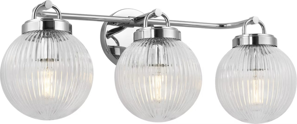 Preston Three Light Vanity in Chrome