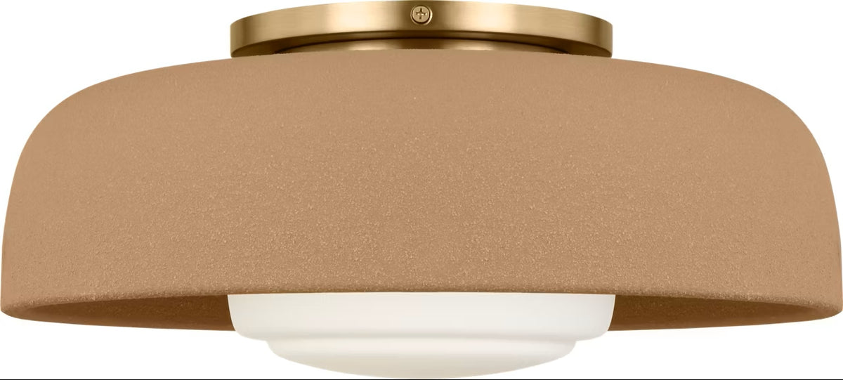 Liora One Light Flush Mount in Estate Brass