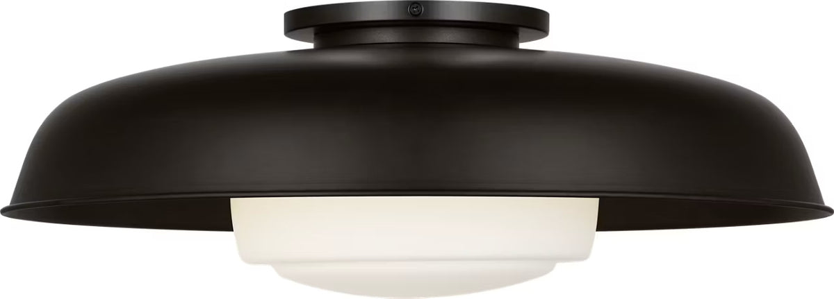 Liora One Light Flush Mount in Aged Iron