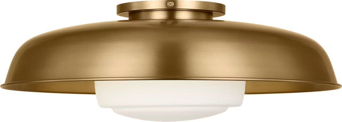 Liora One Light Flush Mount in Estate Brass