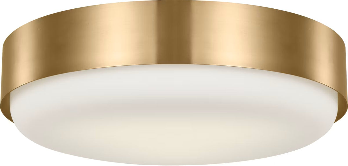 Aurelle Three Light Flush Mount in Estate Brass
