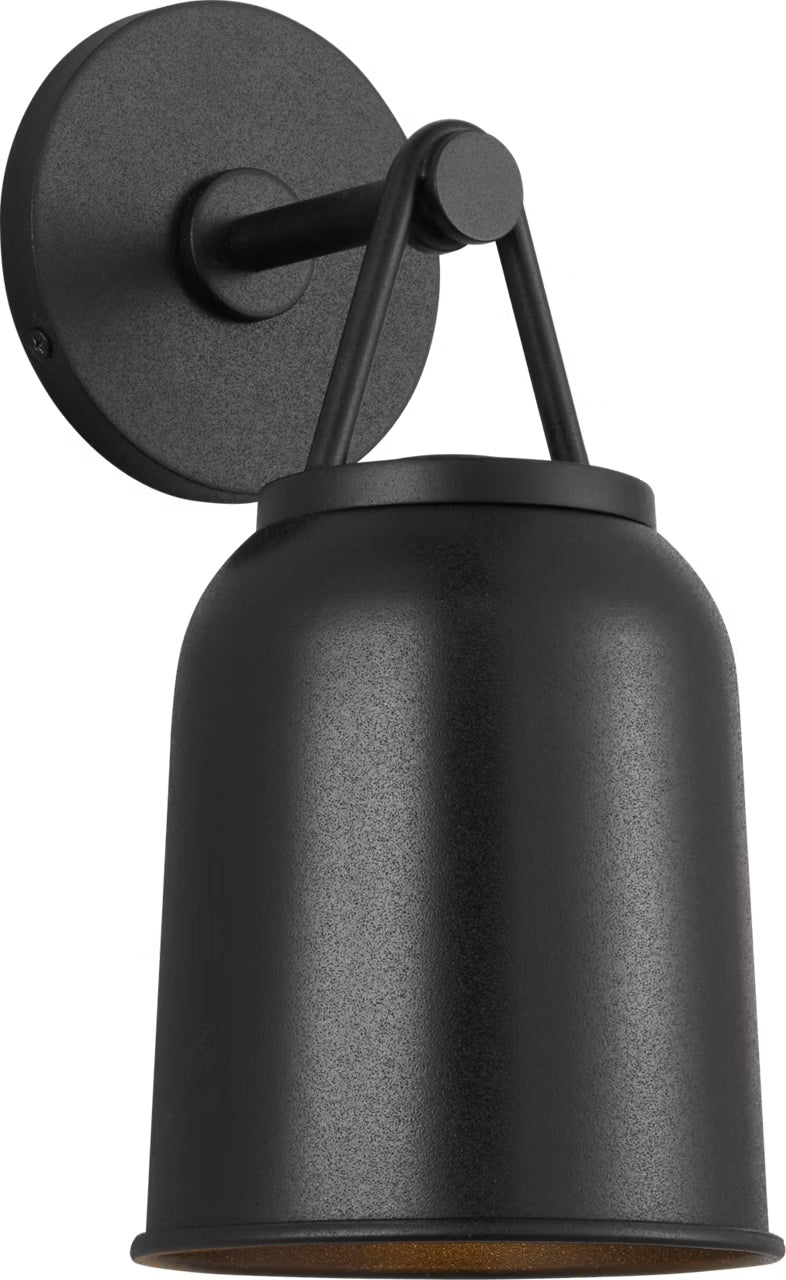 Liora One Light Wall Lantern in Textured Black
