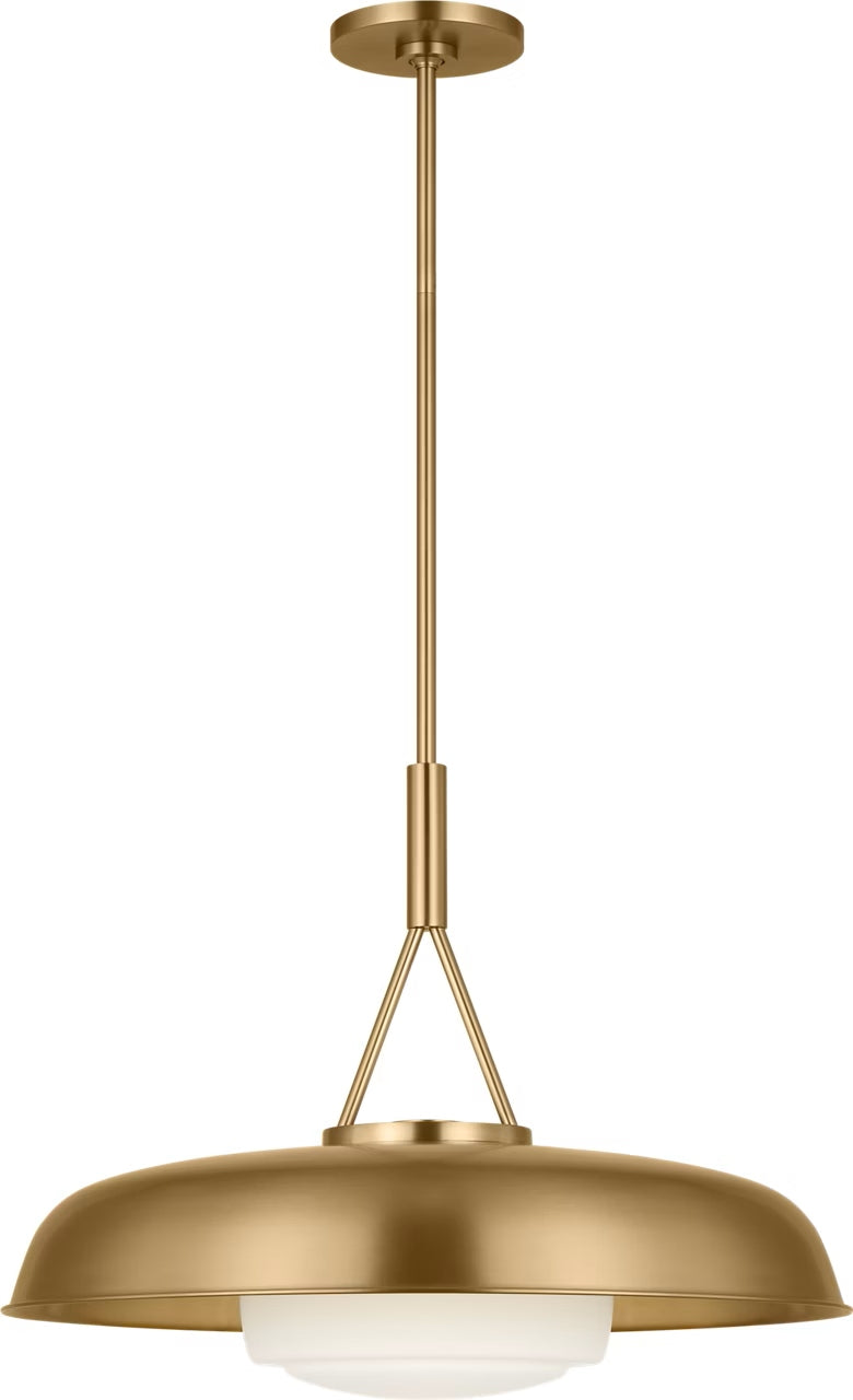 Liora One Light Pendant in Estate Brass