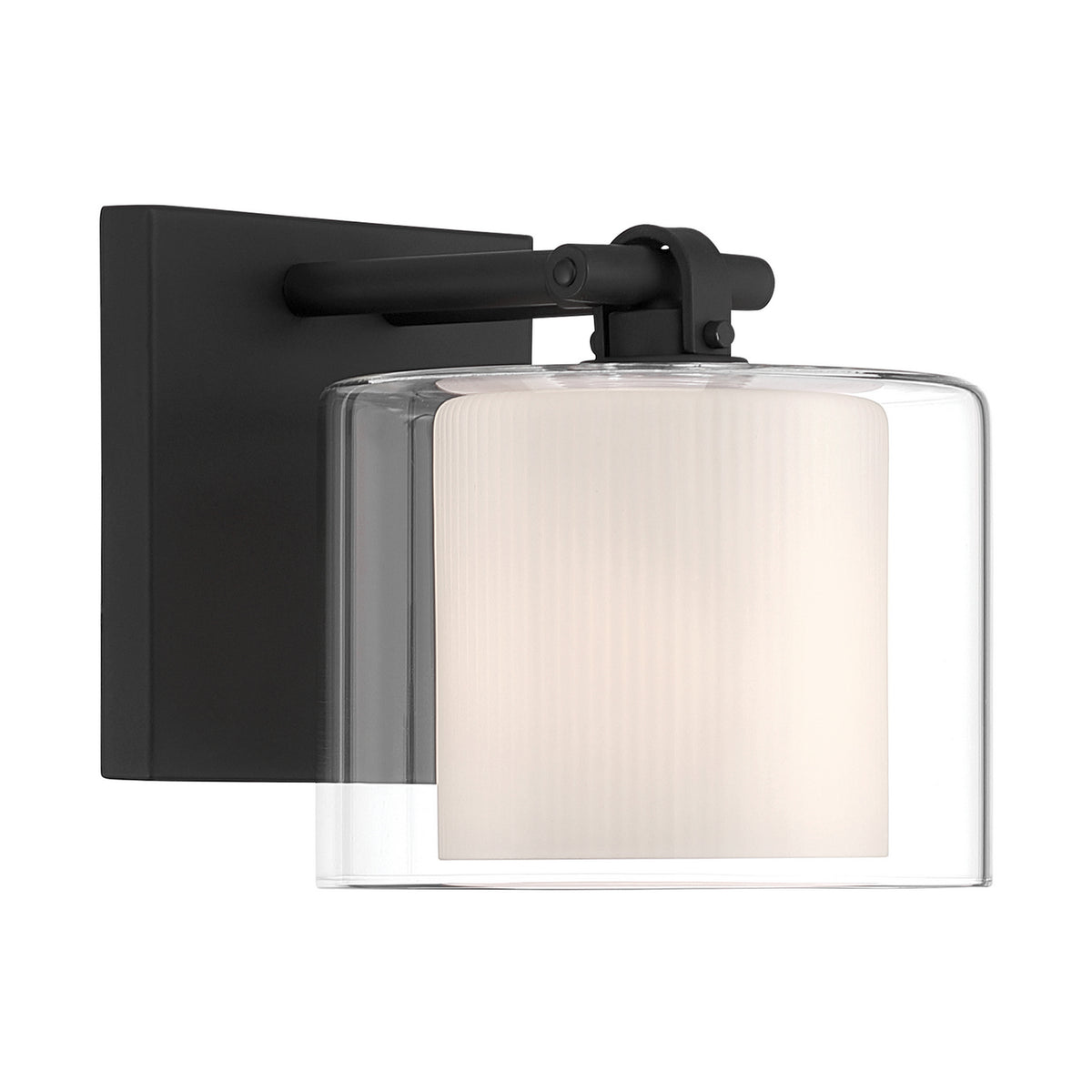 Seville One Light Bath Sconce in Dark Matte Black