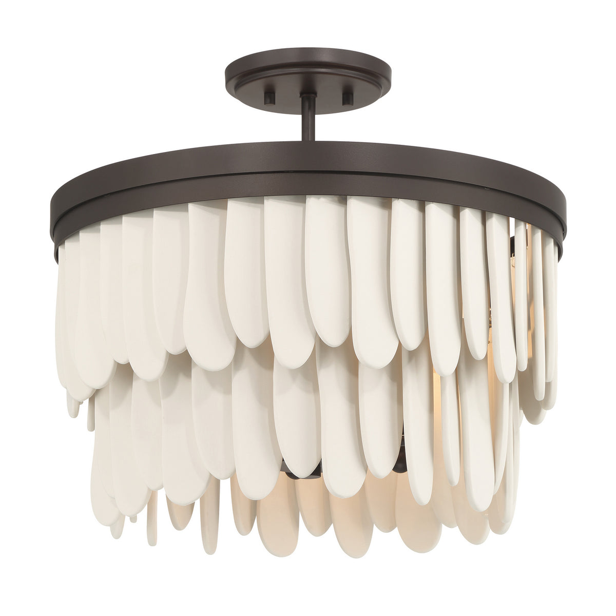 Briscade Six Light Semi-Flush Mount in Dark Bronze