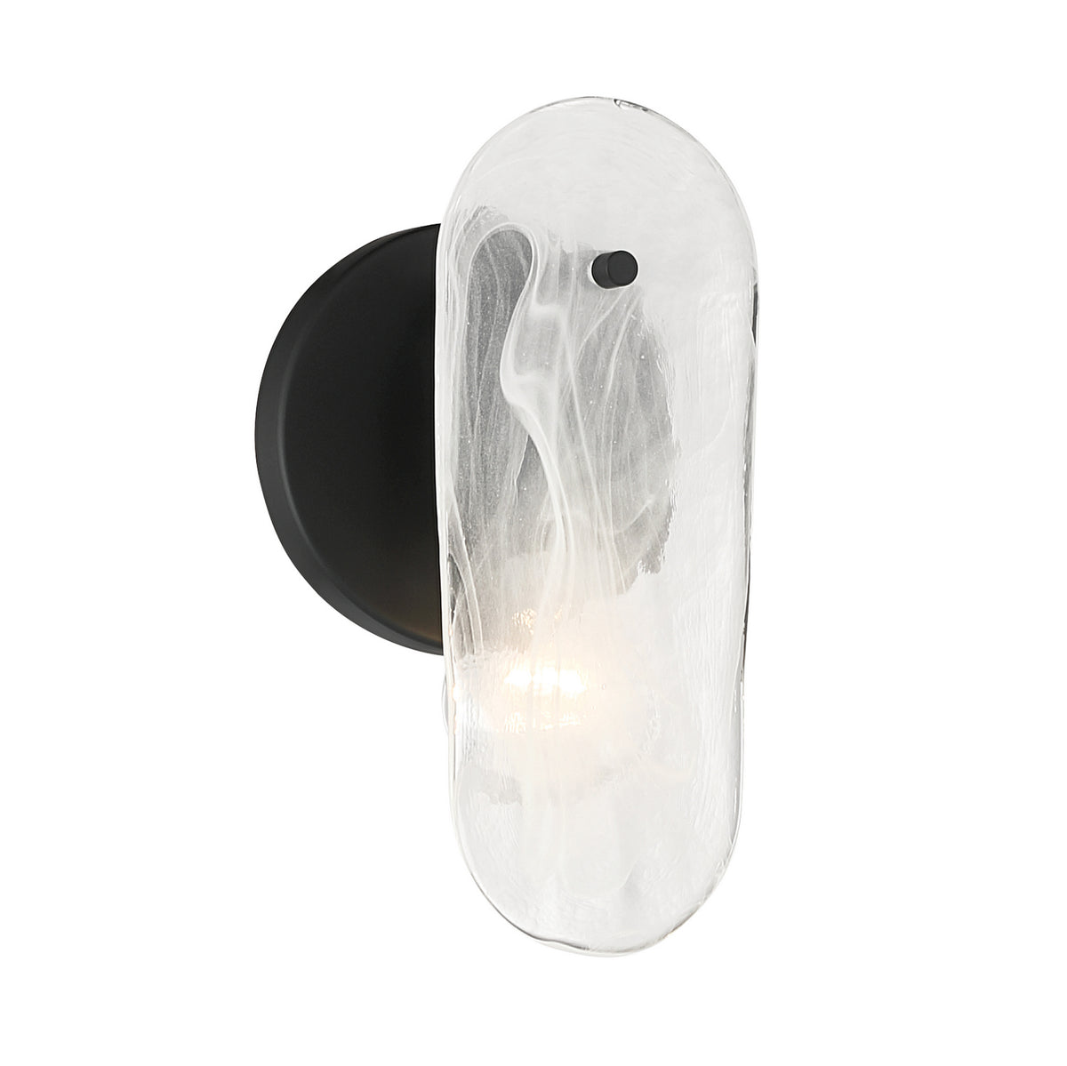 Oldmill One Light Wall Sconce in Dark Matte Black