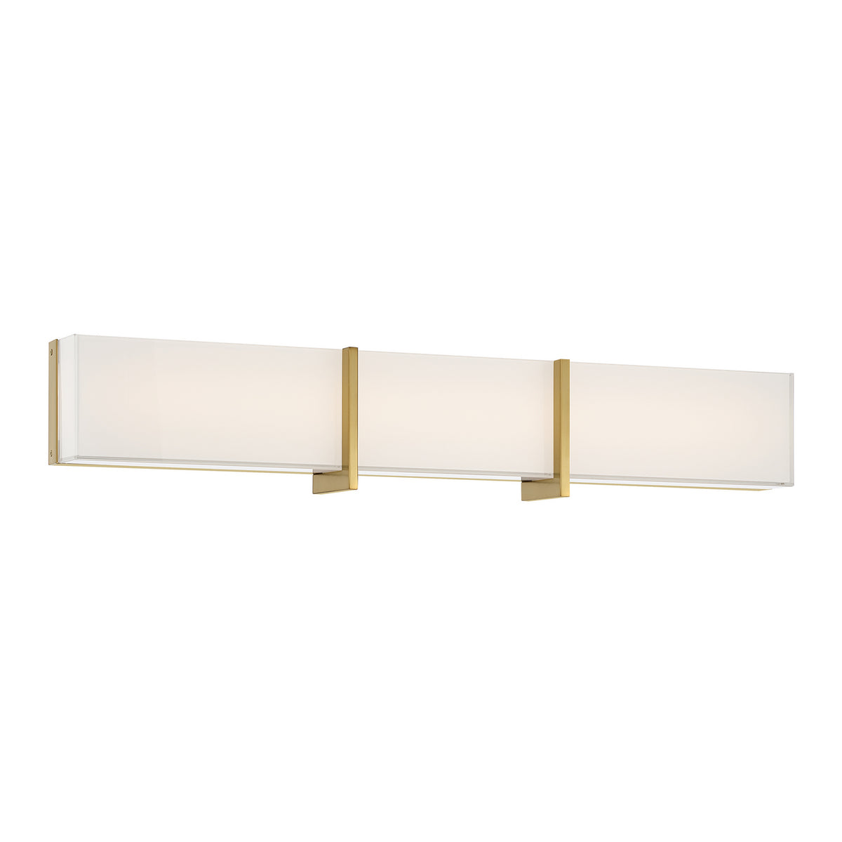 High Rise LED Bath Bar in Brushed Gold
