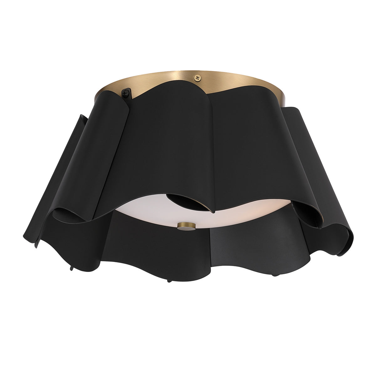 Waveform Three Light Flush Mount in Dark Bronze
