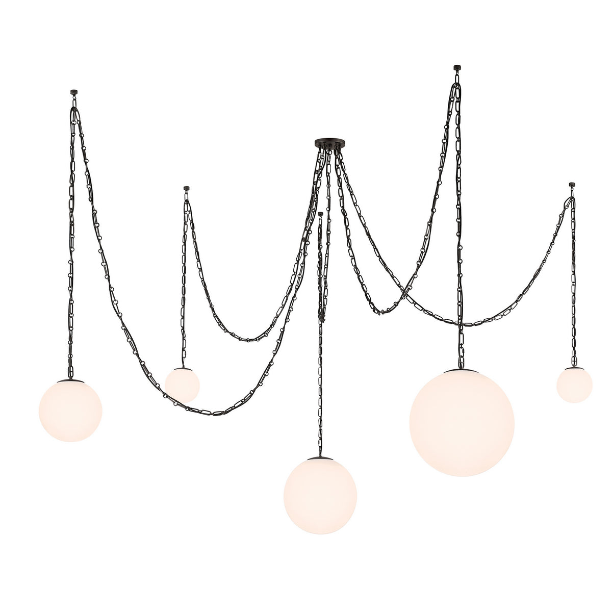 Marbelle Five Light Pendant in Dark Bronze