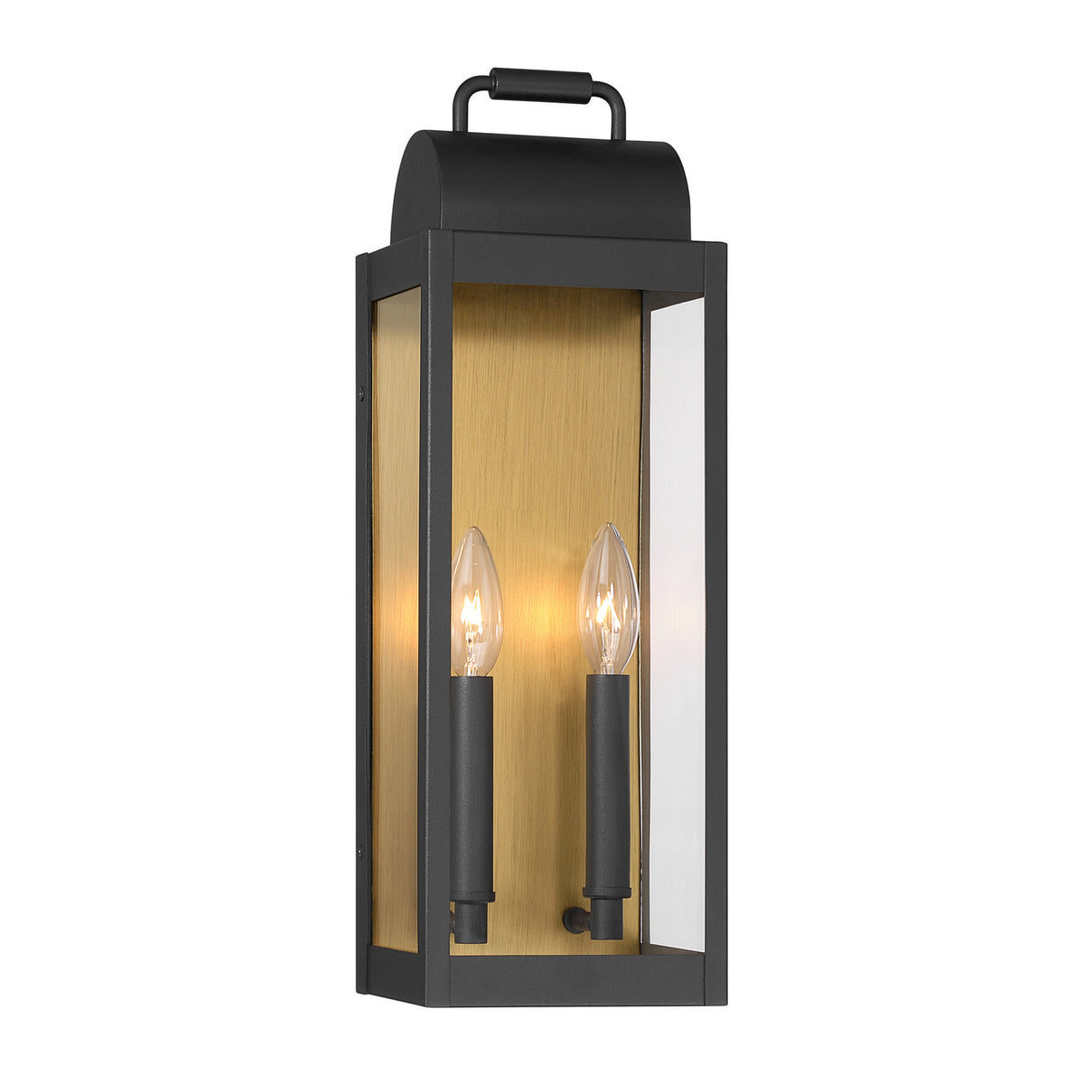 Calandra Two Light Wall Sconce in Sand Coal Black