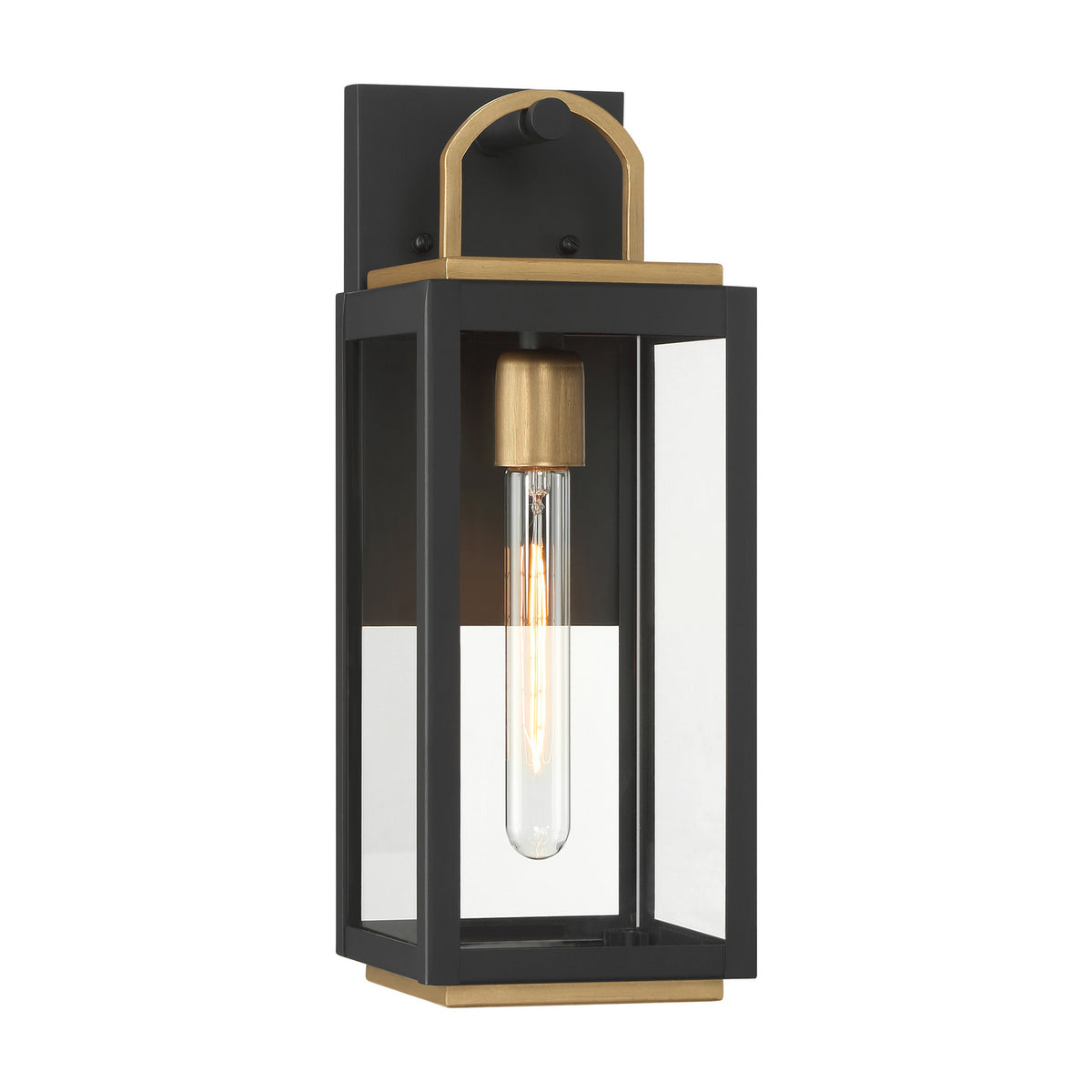 Fenmark One Light Wall Sconce in Dark Matte Black