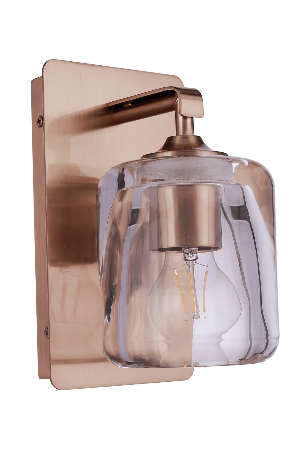 Andie One Light Wall Sconce in Satin Brass