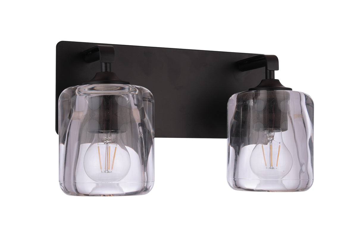 Andie Two Light Vanity in Flat Black