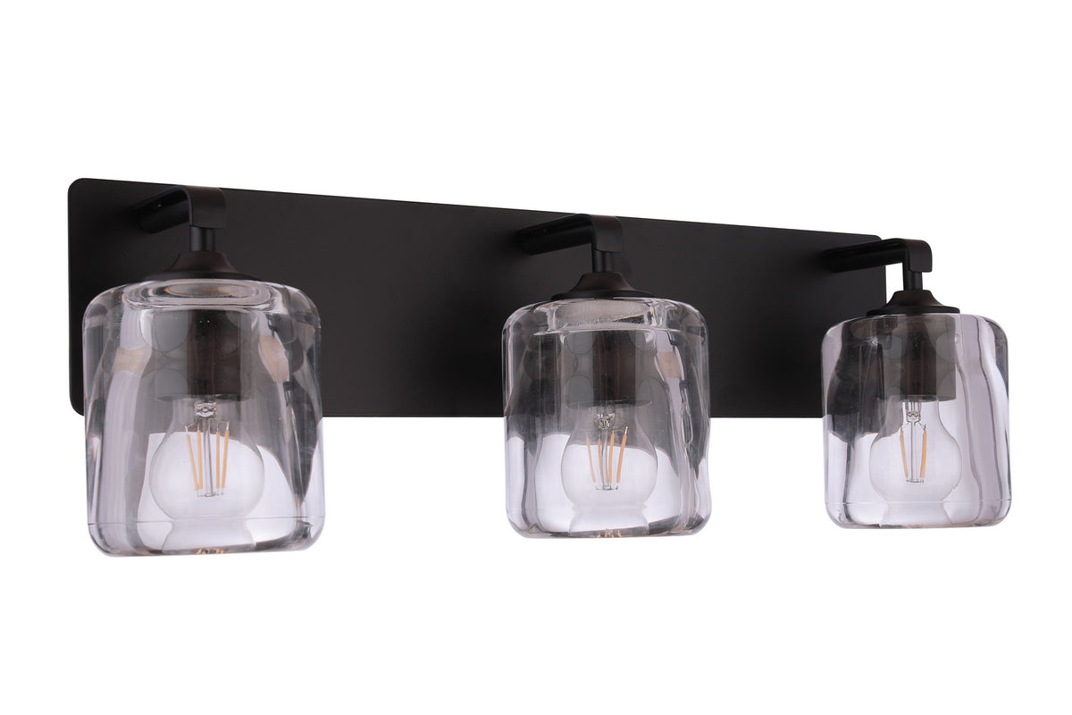 Andie Three Light Vanity in Flat Black