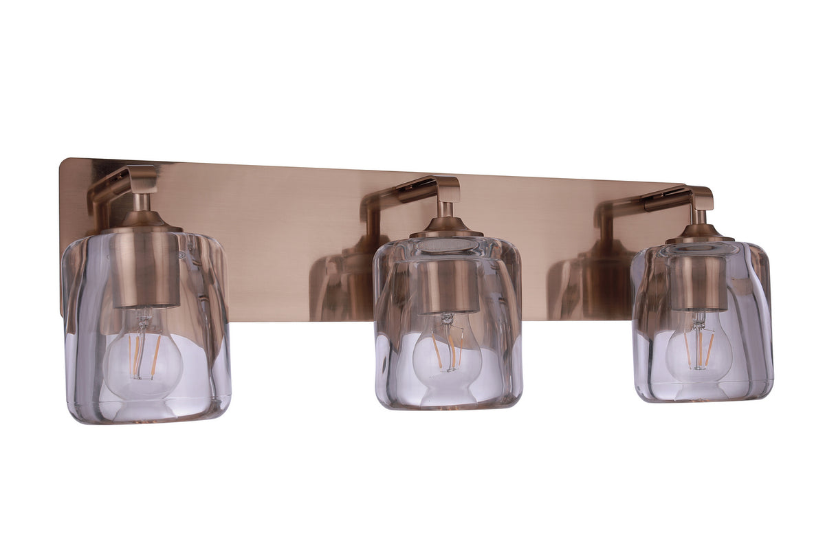 Andie Three Light Vanity in Satin Brass