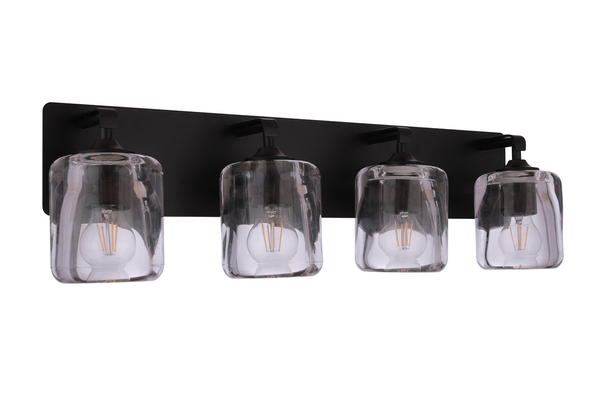 Andie Four Light Vanity in Flat Black