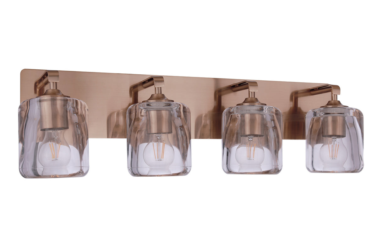 Andie Four Light Vanity in Satin Brass