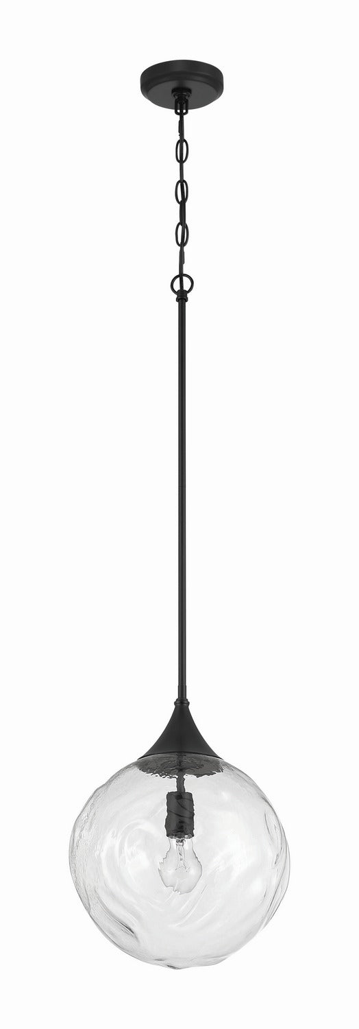 Reflection One Light Pendant in Flat Black