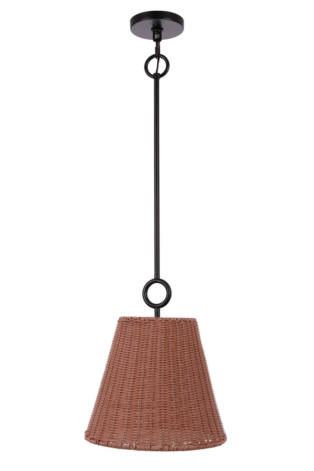 Kirsten One Light Pendant in Flat Black