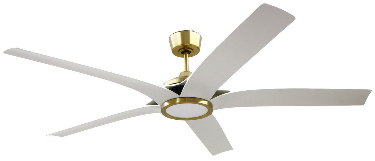 Fonz 65" Indoor Ceiling fan with 5-blades 65" Ceiling Fan in Satin Brass