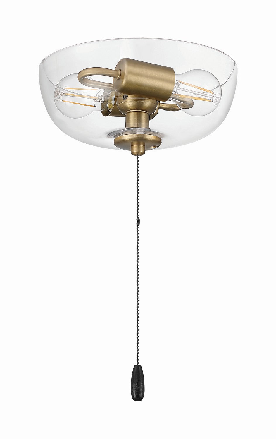 LED Fan Light Kit in Satin Brass